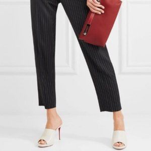 Christian Louboutin Pigamule 100 Heels White Leather Women's Size 7.5, 37.5